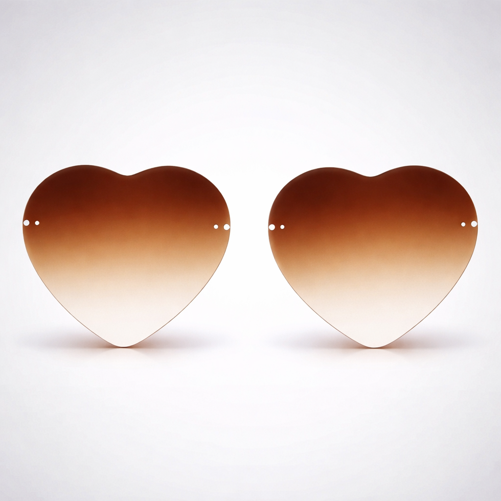 HEART RIMLESS LENS