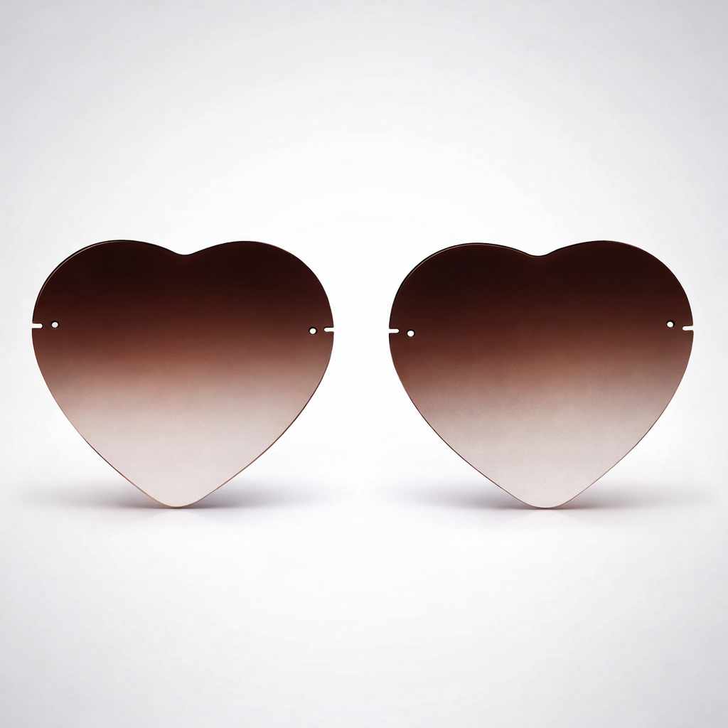 HEART RIMLESS LENS