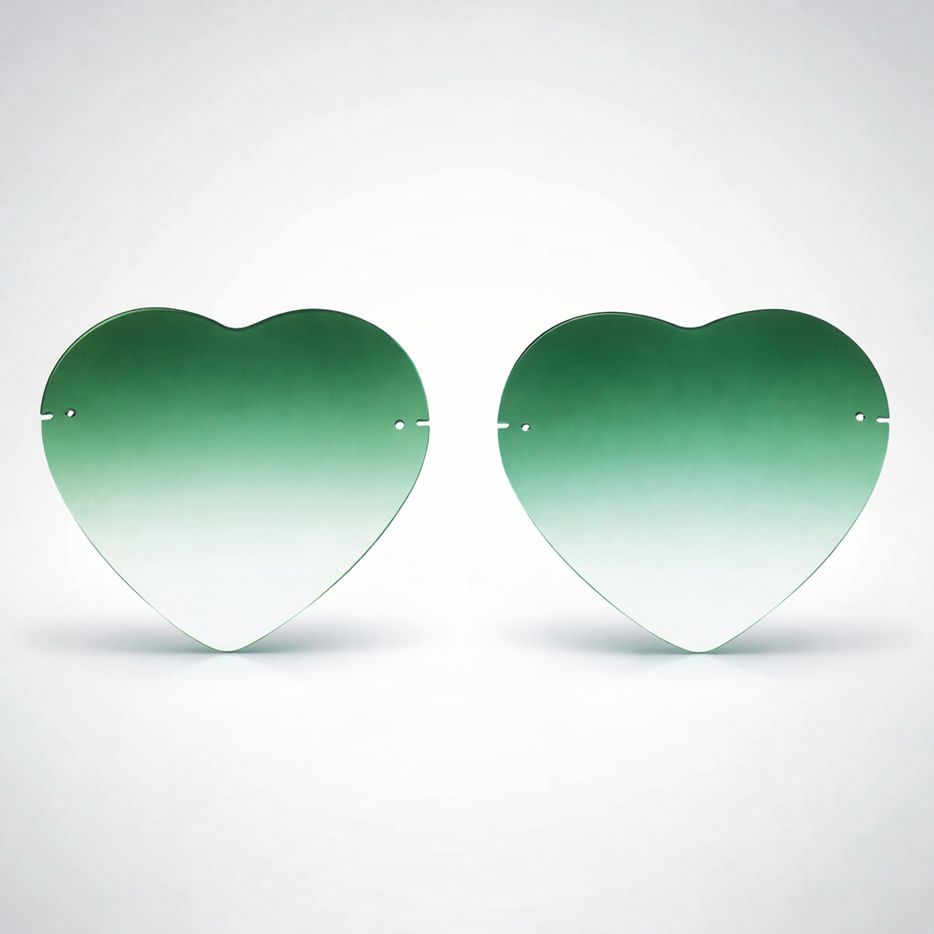 HEART RIMLESS LENS
