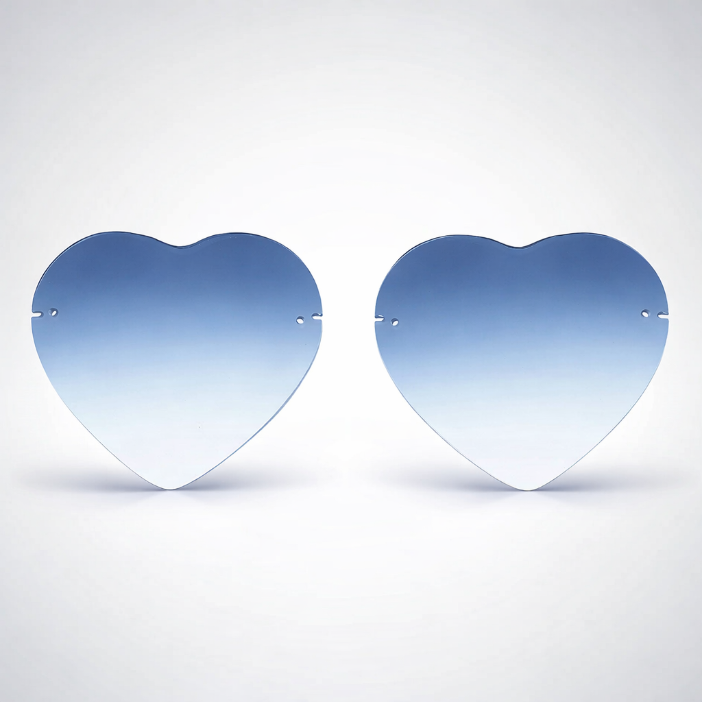 HEART RIMLESS LENS