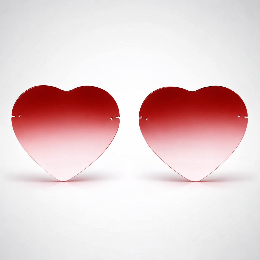 HEART RIMLESS LENS